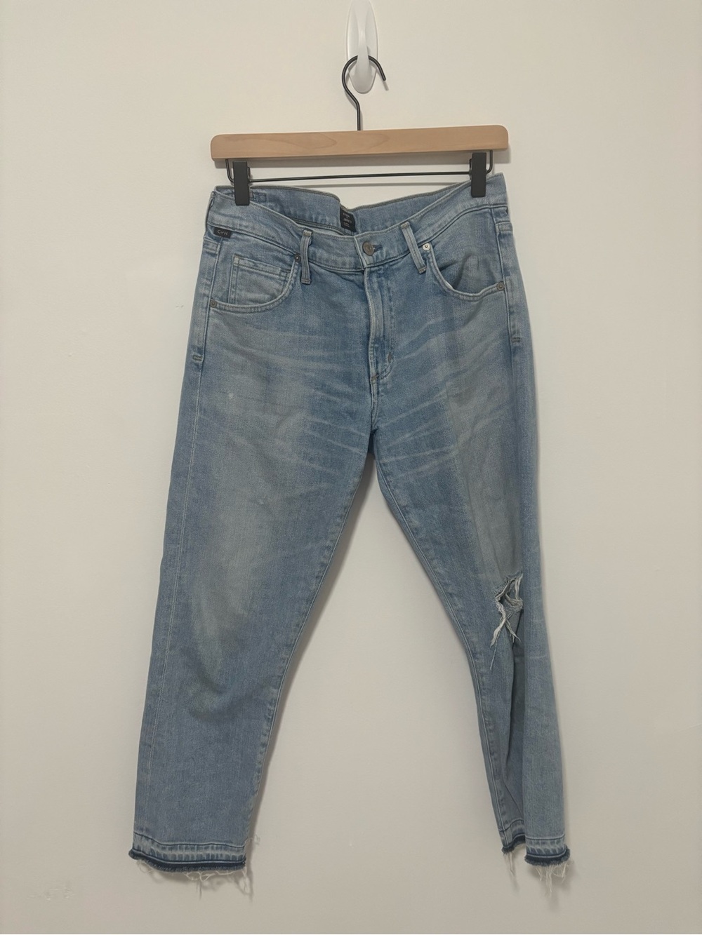 Citizens of humanity Emerson boyfriend distressed raw hem jeans